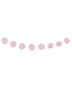 Guirlande 12 pompons - rose