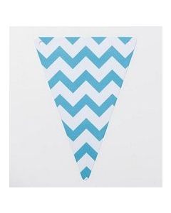5 fanions chevron 15 x 21 cm – turquoise