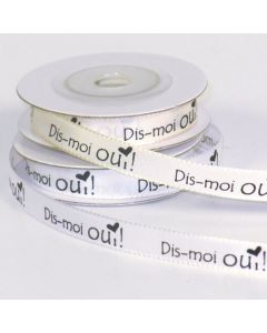 Ruban "Dis moi oui" - blanc