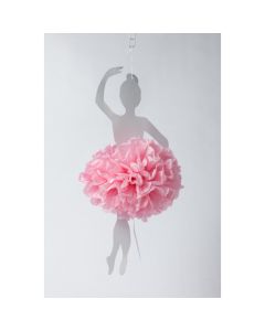 Ballerine jupon papier rose - 50 cm