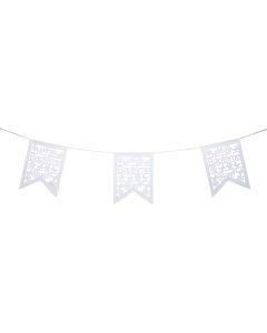 Guirlande baptême blanc