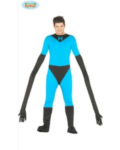 déguisement héros élastique bleu