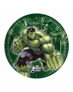 8 assiettes Ø 20 cm Hulk Avengers