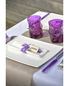 6 marque-places rectangulaires couleur naturel