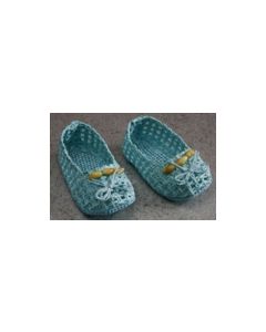 Chausson crochet bleu ciel