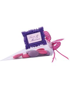 Cadre vintage 6 x 5 cm mauve