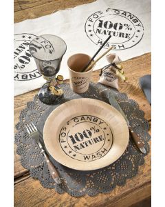 10 Sets de table dentelle - ardoise