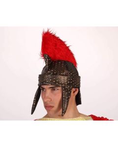 Casque romain avec crête rouge