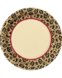 8 assiettes jungle sauvage - 23 cm