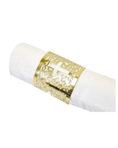 Rond de serviette or métallisé x 6