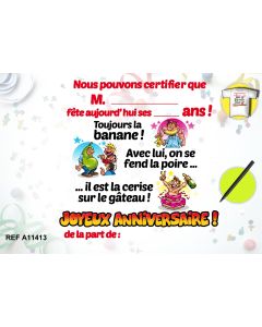 T-shirt anniversaire Homme + stylo