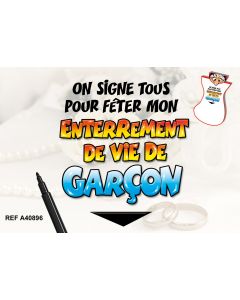 Bavoir dédicace "Enterrement de vie de garçon"