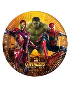 8 assiettes Avengers civil war 23 cm