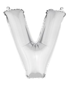Ballon lettre V couleur argent