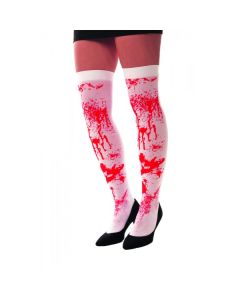 Bas blancs ensanglantés