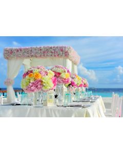 Tissu en satin - blanc - 1,5 x 10 m