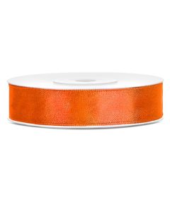 Ruban satin 12 mm - orange néon