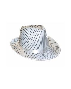 Chapeau luxe rayé - blanc
