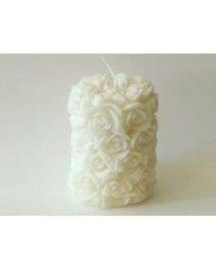 Bougie sculptée de rose