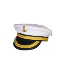 Casquette de capitaine - blanche et noire