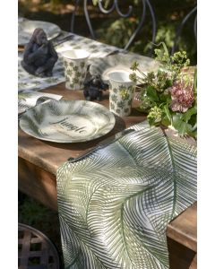 Chemin de table en coton Jungle Tropical pas cher