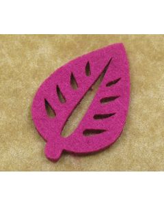 Feuilles en feutrine - fuchsia