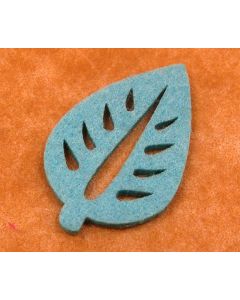Feuilles en feutrine - turquoise