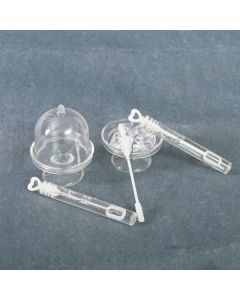 Lot de 6 Bulles de savons coeur transparent