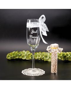 12 Flûtes à champagne en verre