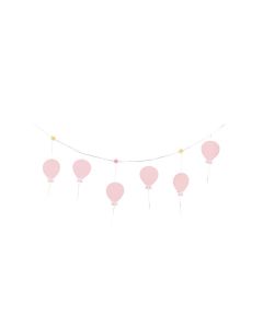 Guirlande de 6 ballons roses en tissu 1m60