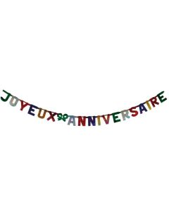 Guirlande lettre joyeux anniversaire multicolore