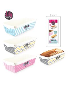 3 moules à cake - 26 cm x 12 cm