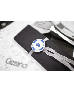 Lot de 4 nœuds de serviette jetons Casino