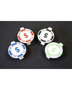 Lot de 4 pinces jetons Casino