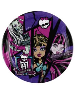 Lot 8 assiettes anniversaire Monster High 23 cm