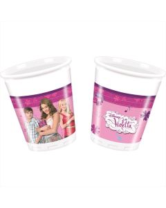 Lot de 8 Gobelets anniversaire Violetta