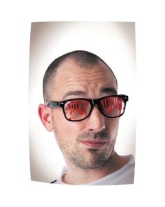 lunettes ensanglantées de zombie