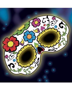 Masque lumineux Dia de los muertos pas cher
