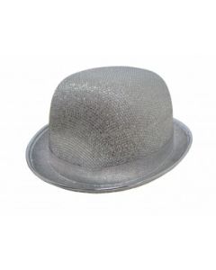 Chapeau melon argent luxe