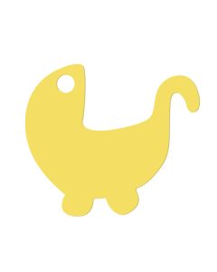 Etiquettes "poussette" - jaune 5 cm x 4,3 cm