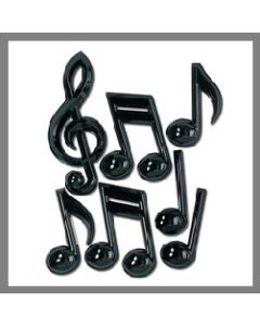 Lot de 7 notes de musique en plastique