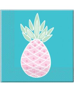 20 serviettes ananas colorés