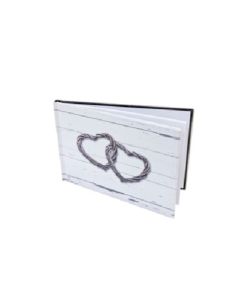 Livre d'or cœurs - naturel