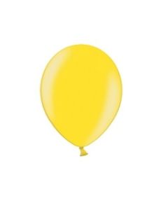 100 ballons jaunes citron métalliques