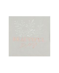 Serviette Beautiful Day lin et rose gold