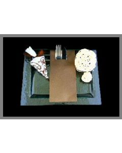 Serviettes étui à couverts - cacao - x100