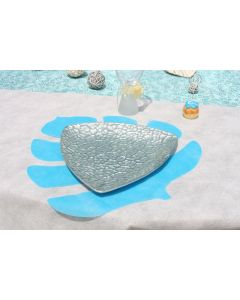 Set de table feuille turquoise