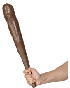 Gourdin marron homme des cavernes