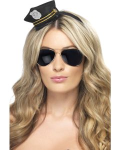 Serre tête mini chapeau policier