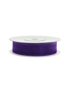 ruban 12 mm en organza violet